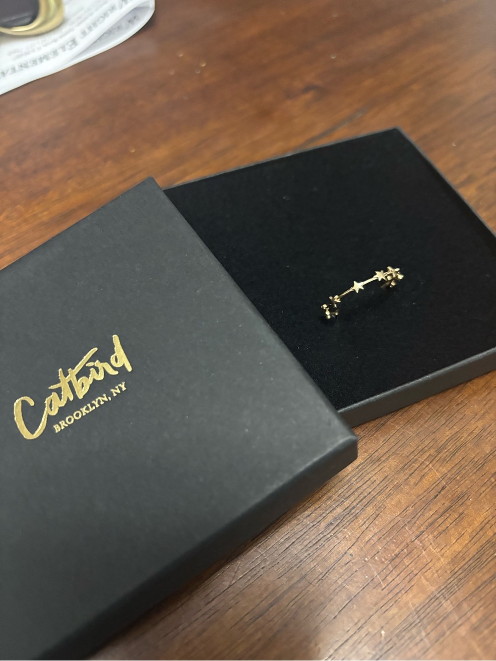 Catbird Gold Starry Chain Ring in Warm Gold SIZE 10